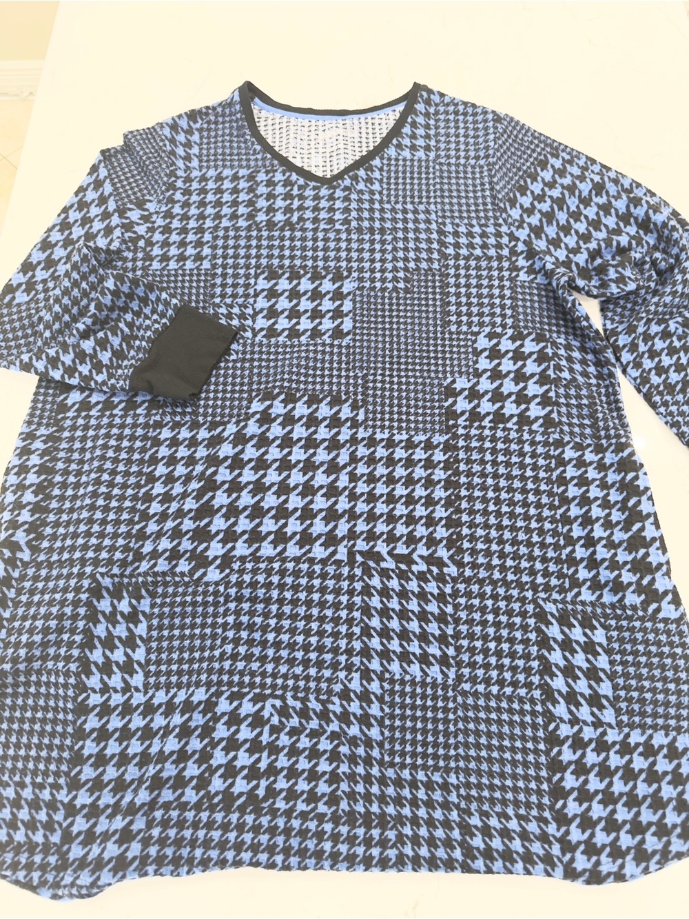 Comfort Code by Cuddl Duds Houndstooth Nightgown Sleep Dress